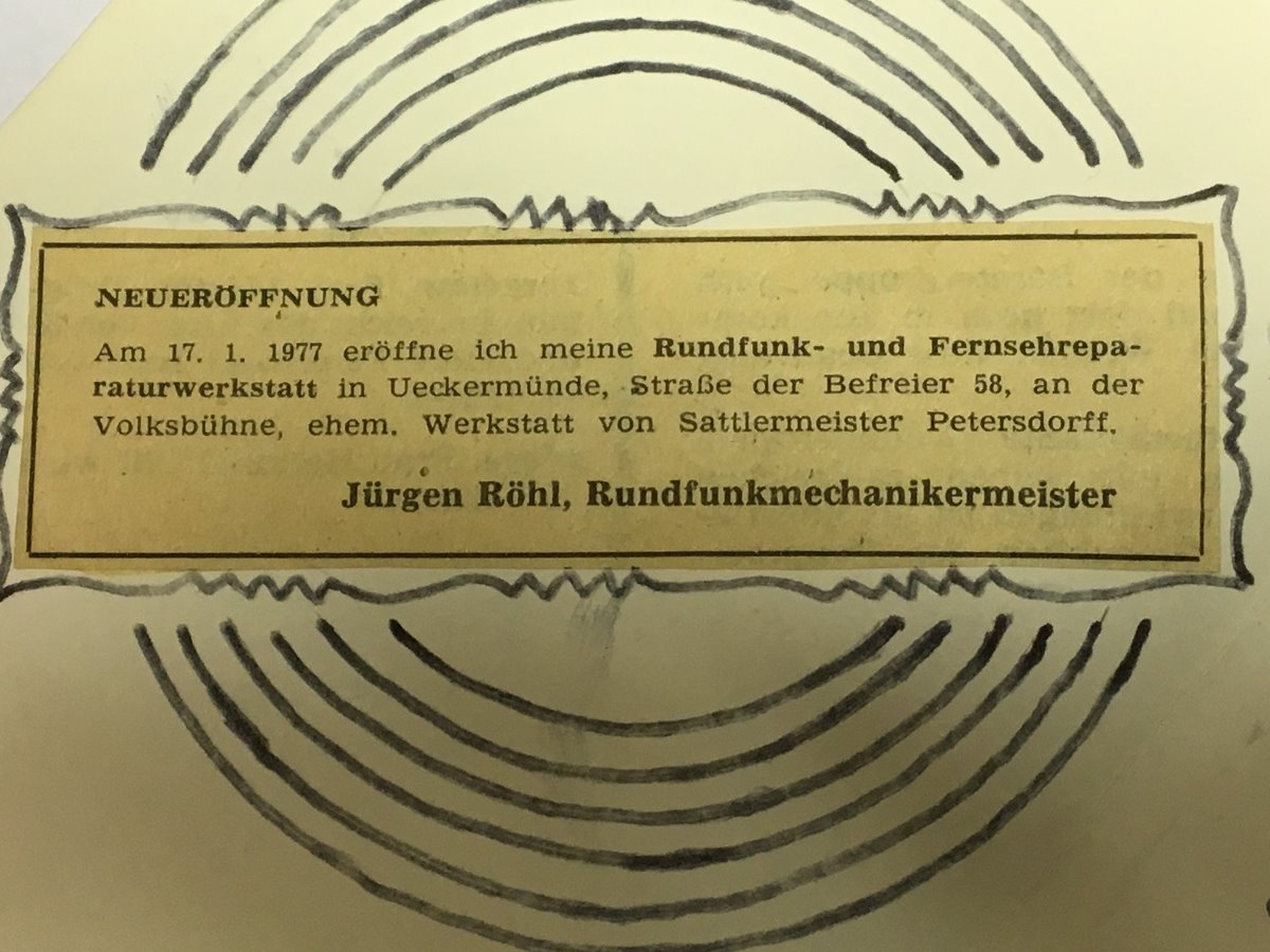 Anzeige zur Neueröffnung 1977